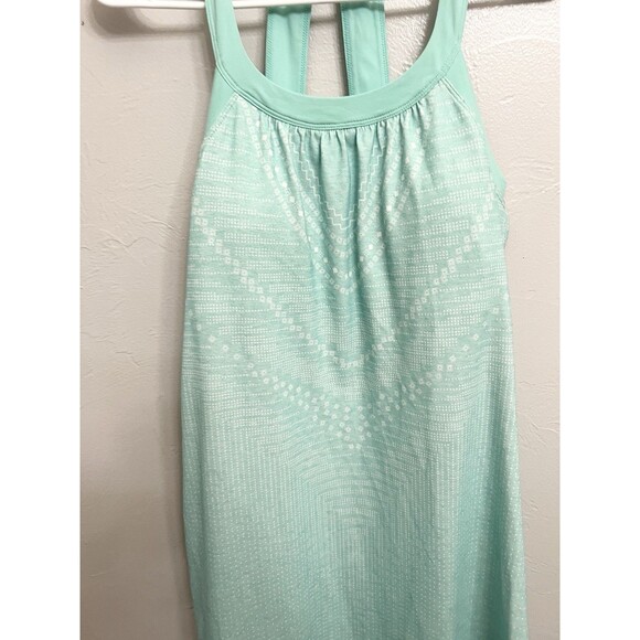 Prana Cantine Dress Blue Green  Synergy Size Small Built In Bra Outdoor Hike - Picture 4 of 9